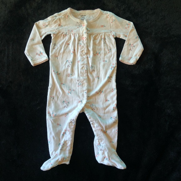 Light Rabbit Footie Pajamas - Picture 2 of 4